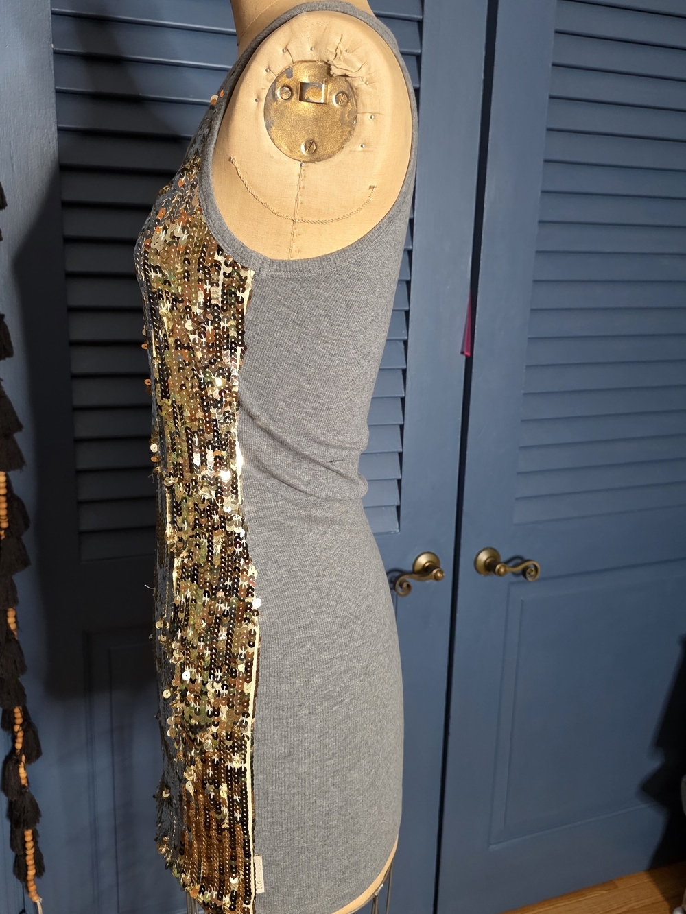 Dolce & Gabbana Gold Sequin Tank Mini Dress - Picture 8 of 16